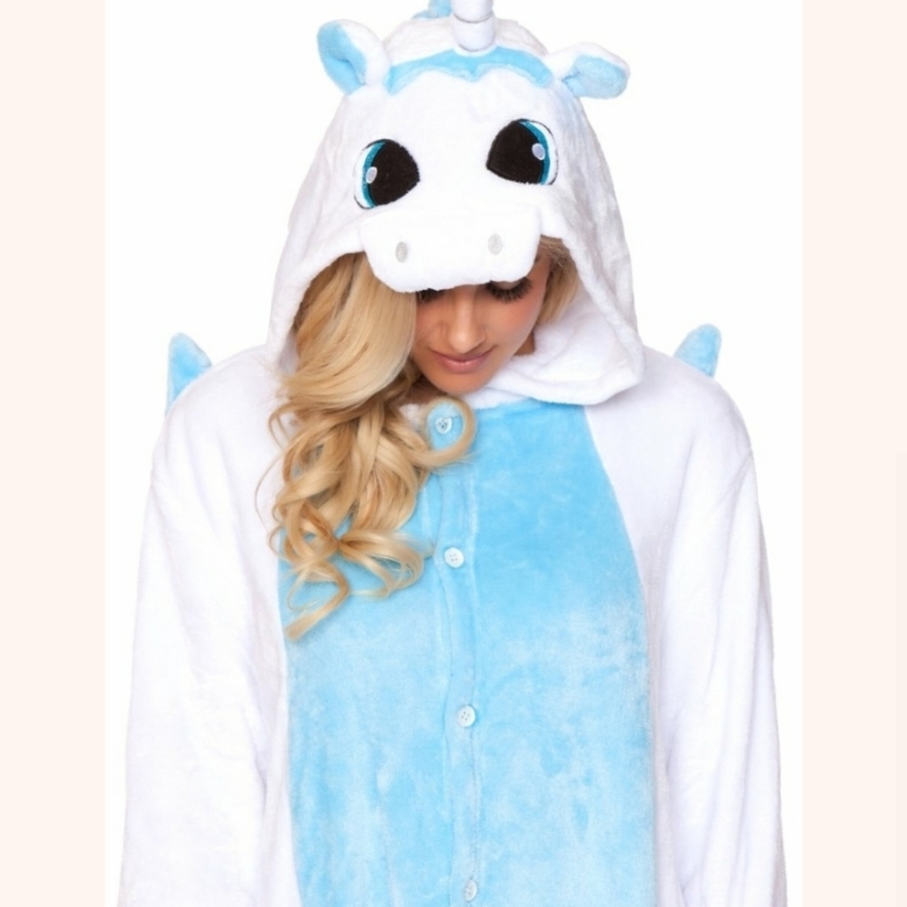 White Unicorn Adult Onesie szXL